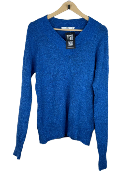 Premium Plus Condition Winter Knitted Tops | Preloved M&Co | Blue Acrylic | Thrift Shop for Women Karachi Pakistan | OTS