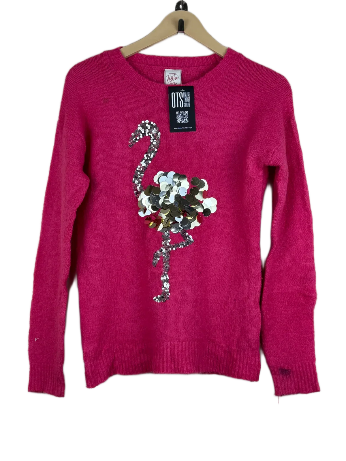 UK Imported secondhand Winter Knitted Tops - George brand, Maroon Acrylic, Excellent condition, for Women - Online Thrift Store Lahore Pakistan
