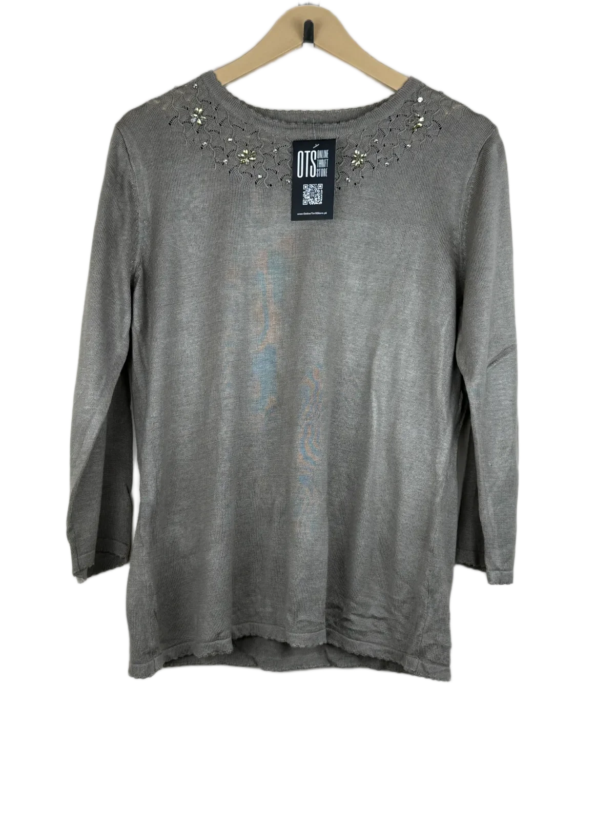 Gray Winter Knitted Top by Unknown (WKT-188)