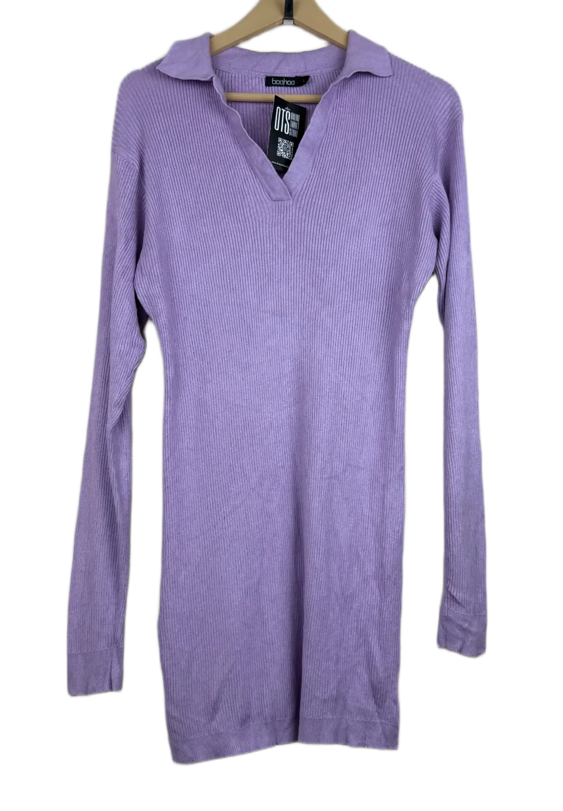 UK Imported secondhand Winter Knitted Tops - Boohoo brand, Lavender Viscose, Premium condition, for Women - Online Thrift Store Peshawar Pakistan