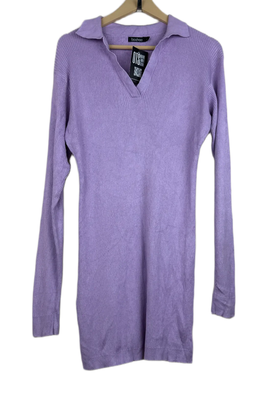 UK Imported secondhand Winter Knitted Tops - Boohoo brand, Lavender Viscose, Premium condition, for Women - Online Thrift Store Peshawar Pakistan