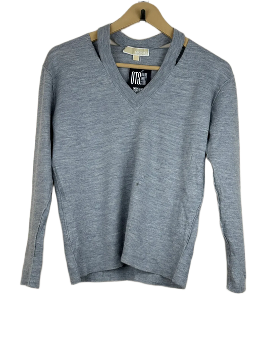 Shop Premium Winter Knitted Tops by Michael Kors | Preloved Branded Clothes | Grey Merinowolle | Women | OTS Thrift Store Islamabad Pakistan