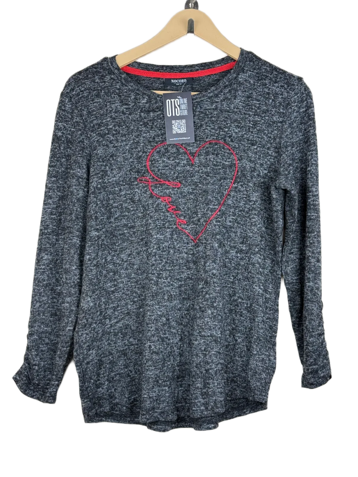 Secondhand Branded Winter Knitted Tops by Nocozo, Black Viscose fabric, Premium Plus condition, for Women - Online Thrift Shop Karachi Pakistan