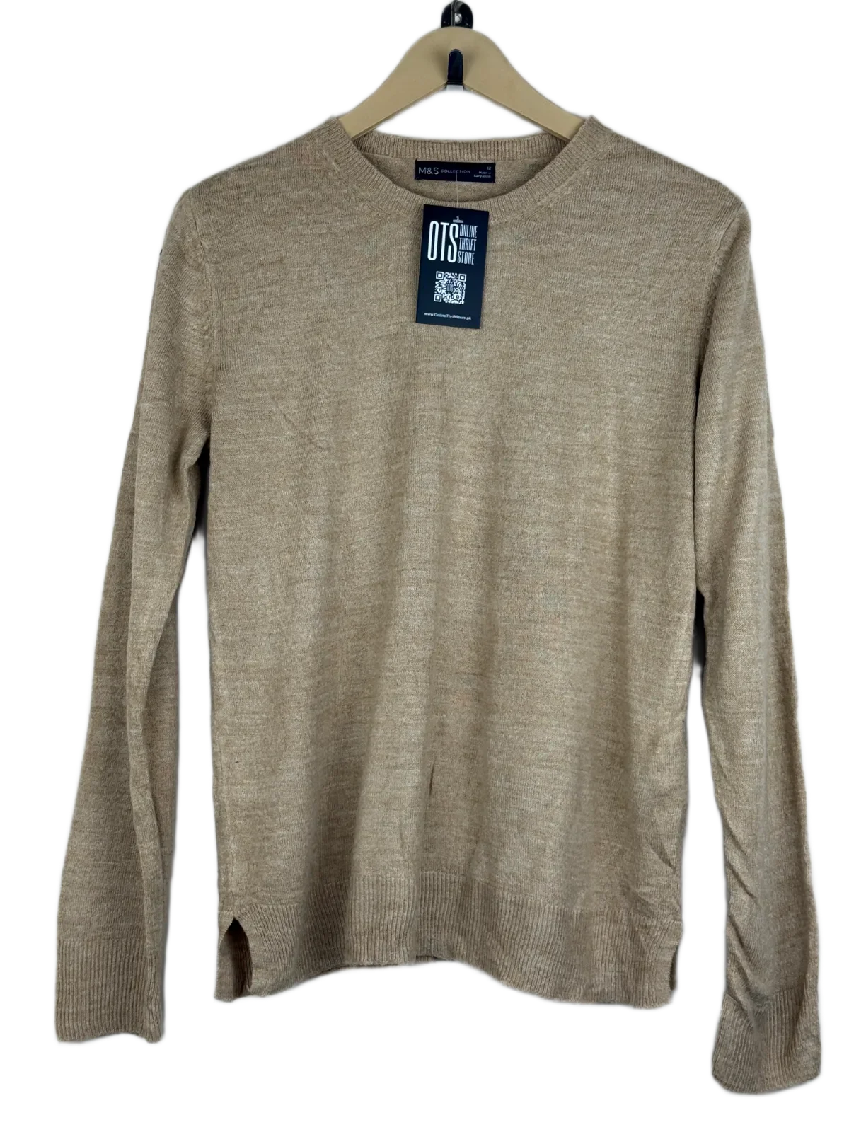 Tan Winter Knitted Top by Marks & Spencer (WKT-196)