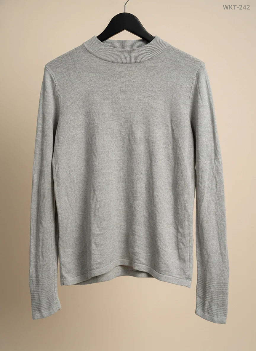 Premium Condition Winter Knitted Tops | Preloved Classic | Gray ACRYLIC | Thrift Shop for Women Karachi Pakistan | OTS