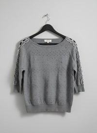 Gray Winter Knitted Tops by cristina (WKT-244)