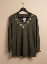 Olive Green Winter Knitted Tops by Dominique (WKT-247)