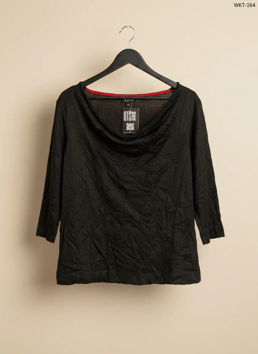 Preloved Premium Winter Knitted Tops by Per Una, Black viscose for Women - OTS Thrift Shop Peshawar Pakistan