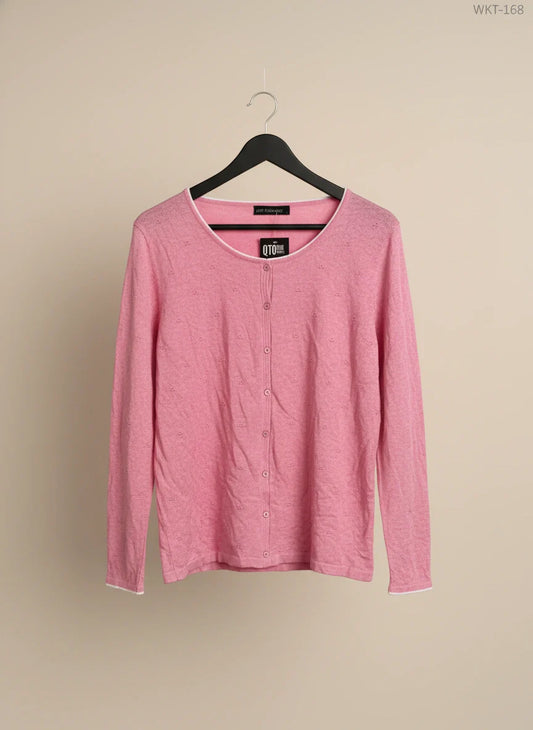 UK Imported secondhand Winter Knitted Tops - just elegance brand, Pink viscose, Premium condition, for Women - Online Thrift Store Islamabad Pakistan
