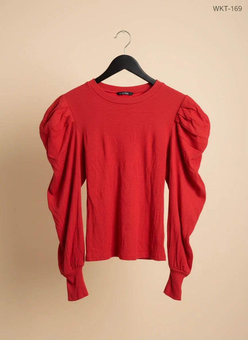 Red Winter Knitted Tops by new collection (WKT-269)