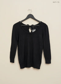 Black Winter Knitted Tops by savida (WKT-278)