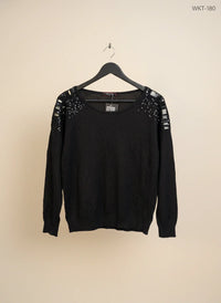 Black Winter Knitted Tops by day&night (WKT-280)