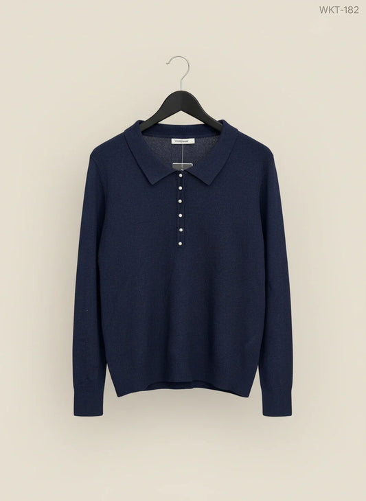 Winter Knitted Tops | Woolovers | Preloved Branded | DarkBlue wool | Premium | OTS Thrift Store Karachi Pakistan