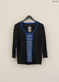 Black & Blue Winter Knitted Tops by M&Co (WKT-285)