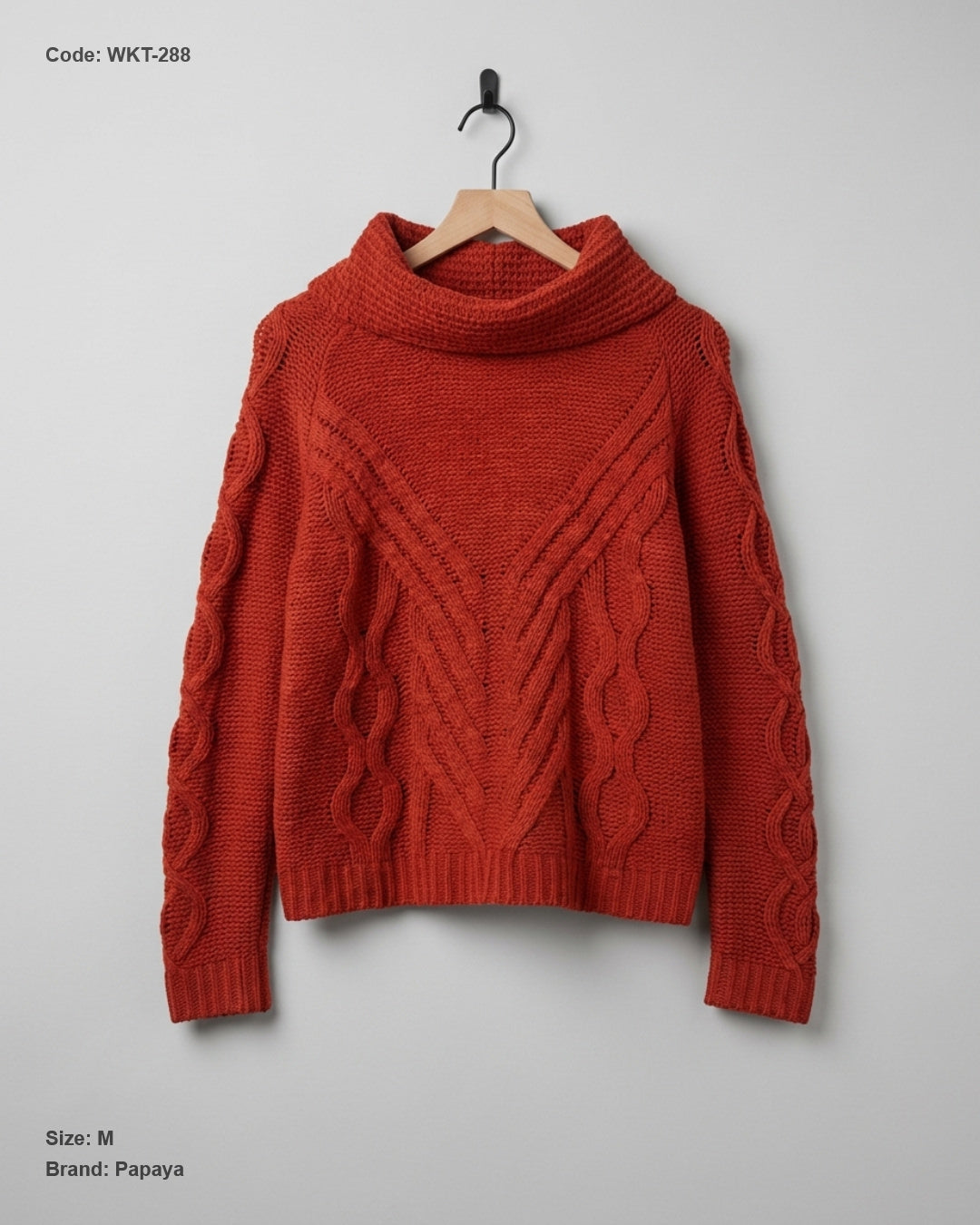 UK Imported secondhand Winter Knitted Tops - Papaya brand, Maroon ACRYLIC, Premium condition, for Women - Online Thrift Store Islamabad Pakistan