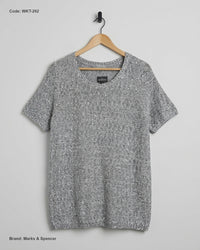 Marks & Spencer (WKT-292) Short-Sleeve Sequin Knit Top