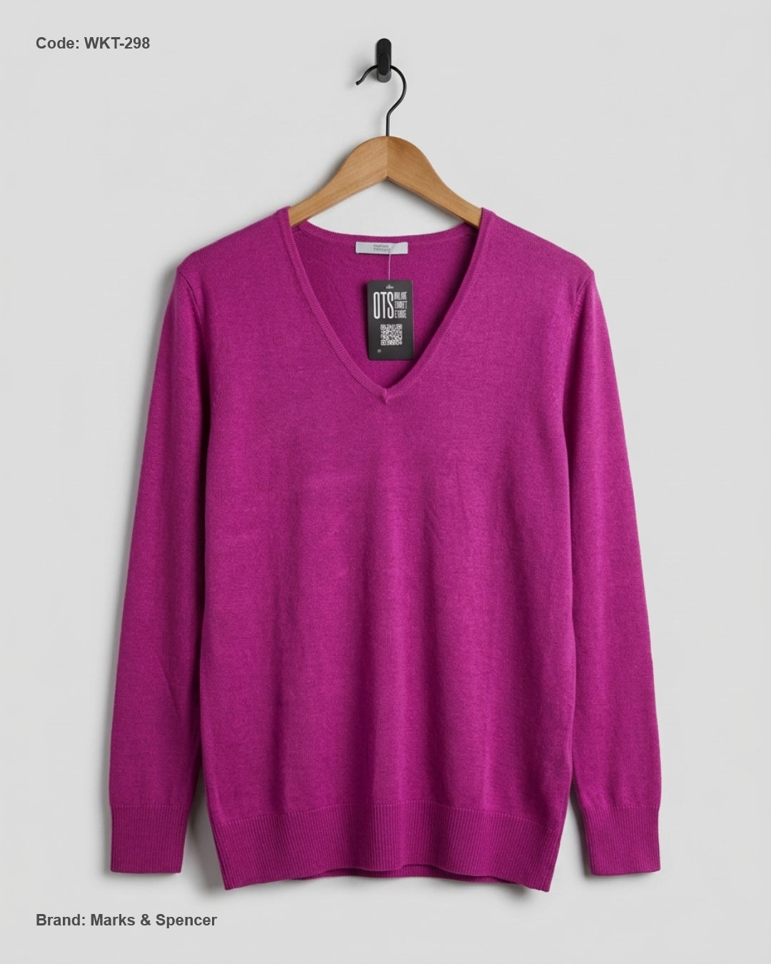 Winter Knitted Tops | Marks & Spencer | Preloved Branded | Pink VISCOSE | Premium | OTS Thrift Store Peshawar Pakistan