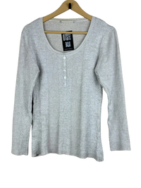 Off White Winter Knitted Top by Unknown (WKT-3)