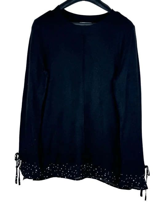 Winter Knitted Tops | Monsoon | Preloved Branded | Black Polyester | Premium Plus | OTS Thrift Store Karachi Pakistan