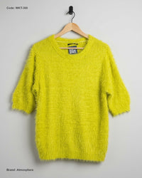Atmosphere (WKT-300) Fuzzy Eyelash Knit Top
