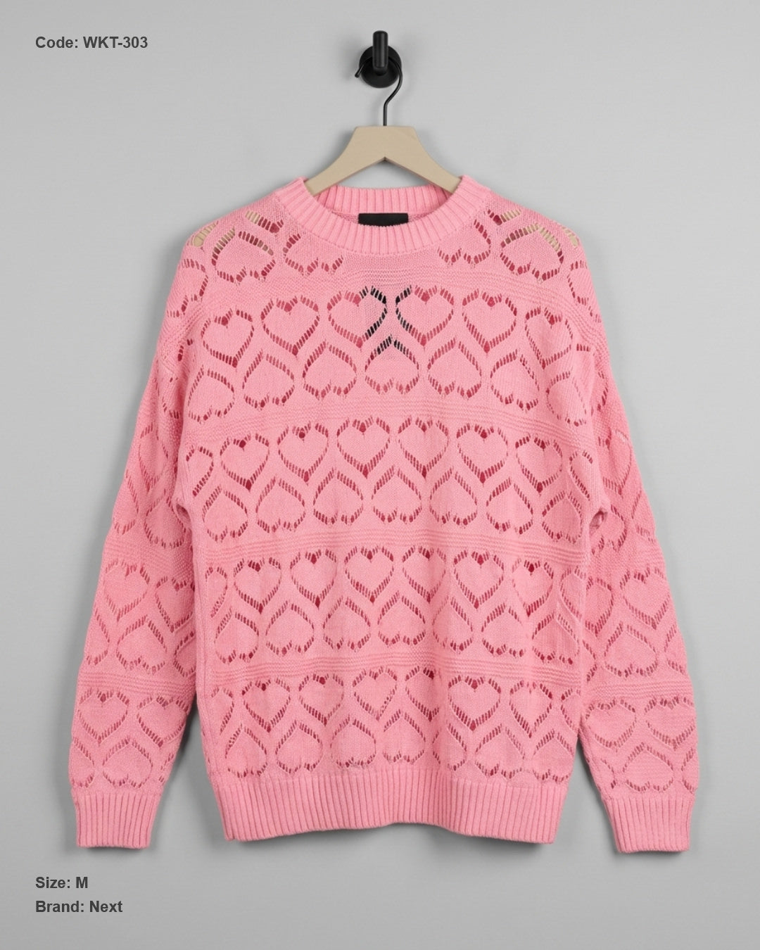 Premium Condition Winter Knitted Tops | Preloved Next | Pink ACRYLIC | Thrift Shop for Women Islamabad Pakistan | OTS