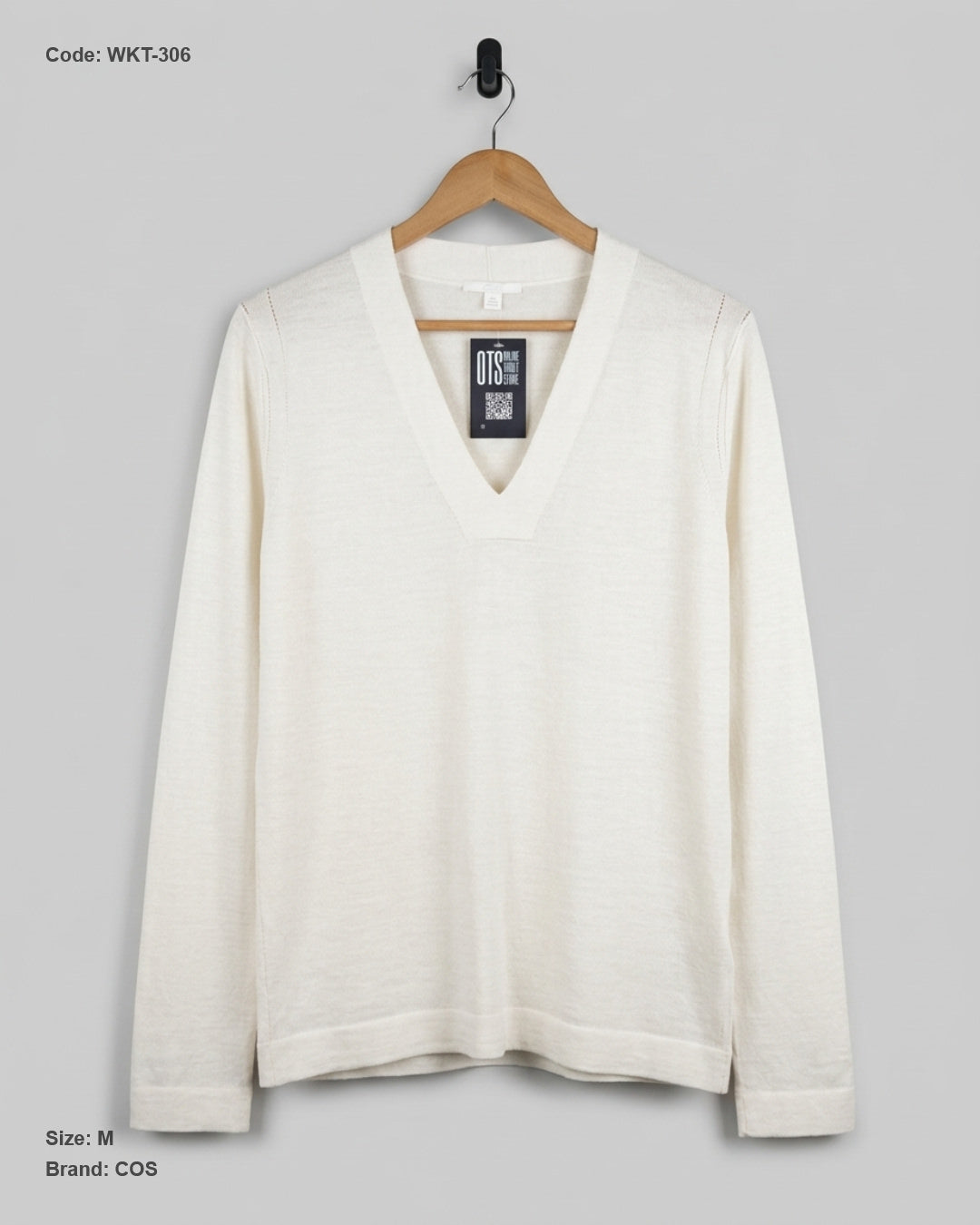Winter Knitted Tops | COS | Preloved Branded | OffWhite wool | Excellent | OTS Thrift Store Karachi Pakistan