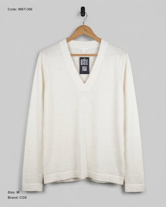Winter Knitted Tops | COS | Preloved Branded | OffWhite wool | Excellent | OTS Thrift Store Karachi Pakistan