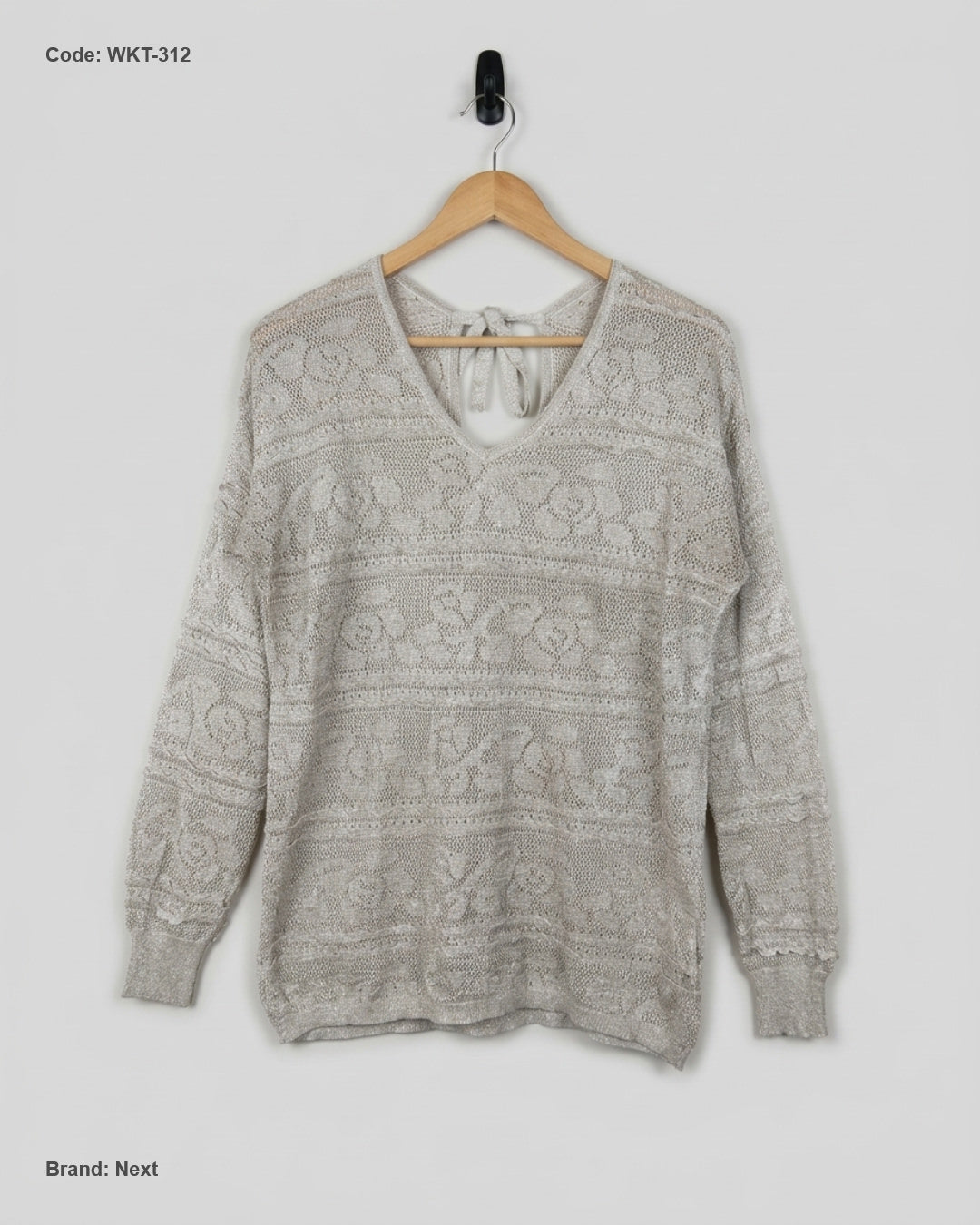 Next (WKT-312) Metallic Open-Knit Sweater