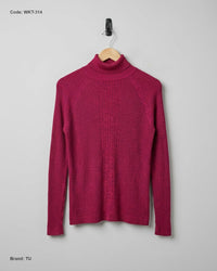 TU (WKT-314) Mock-Neck Ribbed Sweater