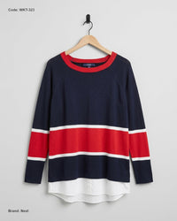 Next (WKT-323) Layered Color-Block Sweater