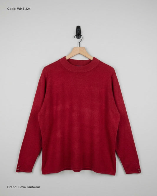 Winter Knitted Tops | Love Knitwear | Preloved Branded | Pink Acrylic | Premium | OTS Thrift Store Lahore Pakistan
