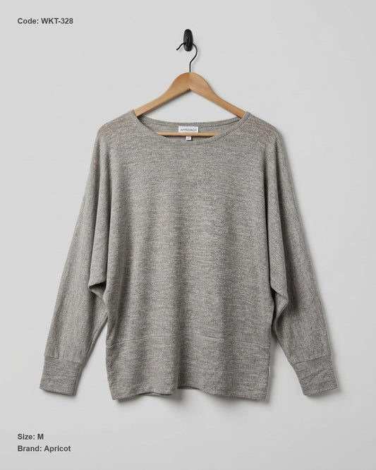 Secondhand Branded Winter Knitted Tops by Apricot, Beige VISCOSE fabric, Premium condition, for Women - Online Thrift Shop Karachi Pakistan