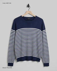 Peacocks (WKT-330) Striped Crew-Neck Sweater