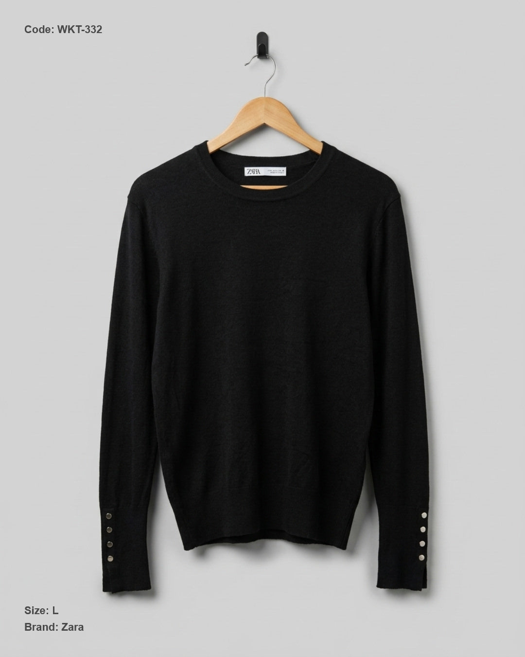 Premium Condition Winter Knitted Tops | Preloved Zara | Black viscose | Thrift Shop for Women Lahore Pakistan | OTS