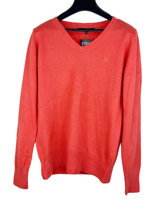 UK Imported secondhand Winter Knitted Tops - Crew Clothing brand, Burgundy Red Merino Wool, Premium Plus condition, for Women - Online Thrift Store Karachi Pakistan