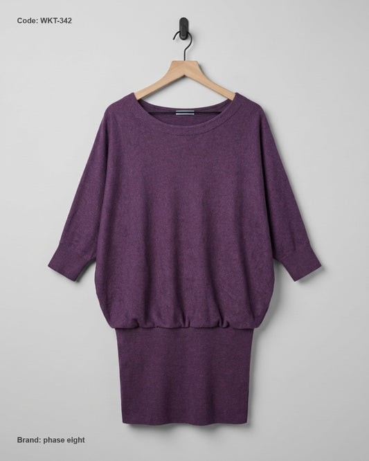 Premium Condition Winter Knitted Tops | Preloved phase eight | Purple viscose | Thrift Shop for Women Lahore Pakistan | OTS