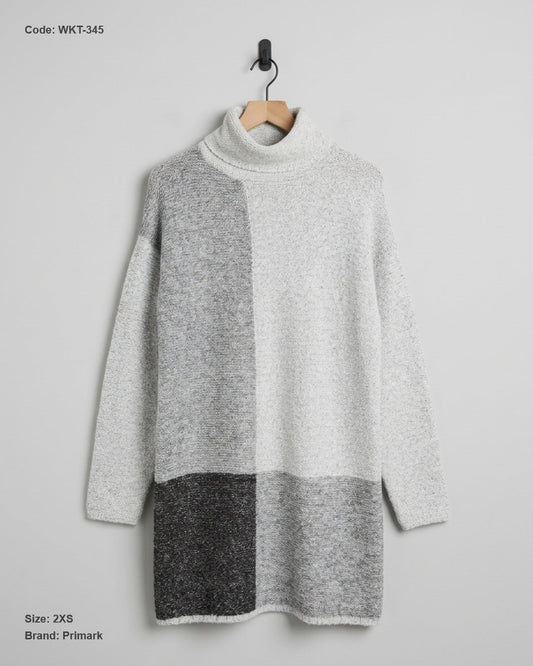 Preloved Premium Winter Knitted Tops by Primark, Gray Acrylic for Women - OTS Thrift Shop Karachi Pakistan
