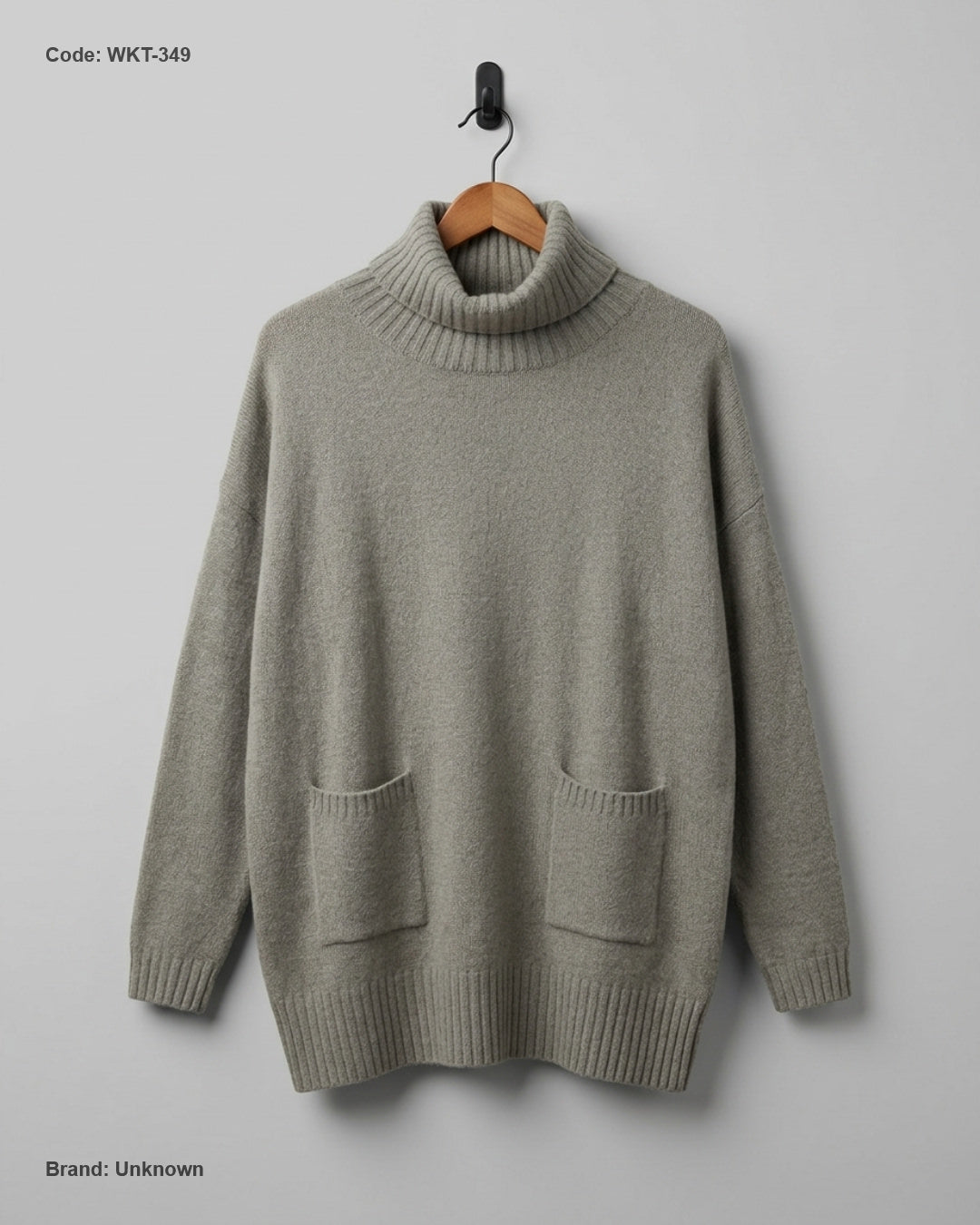Unknown (WKT-349) Oversized Turtleneck Sweater