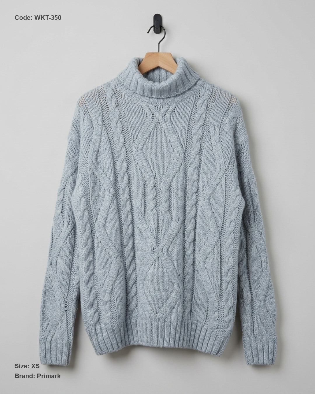 Secondhand Branded Winter Knitted Tops by Primark, Gray Acrylic fabric, Excellent condition, for Women - Online Thrift Shop Peshawar Pakistan