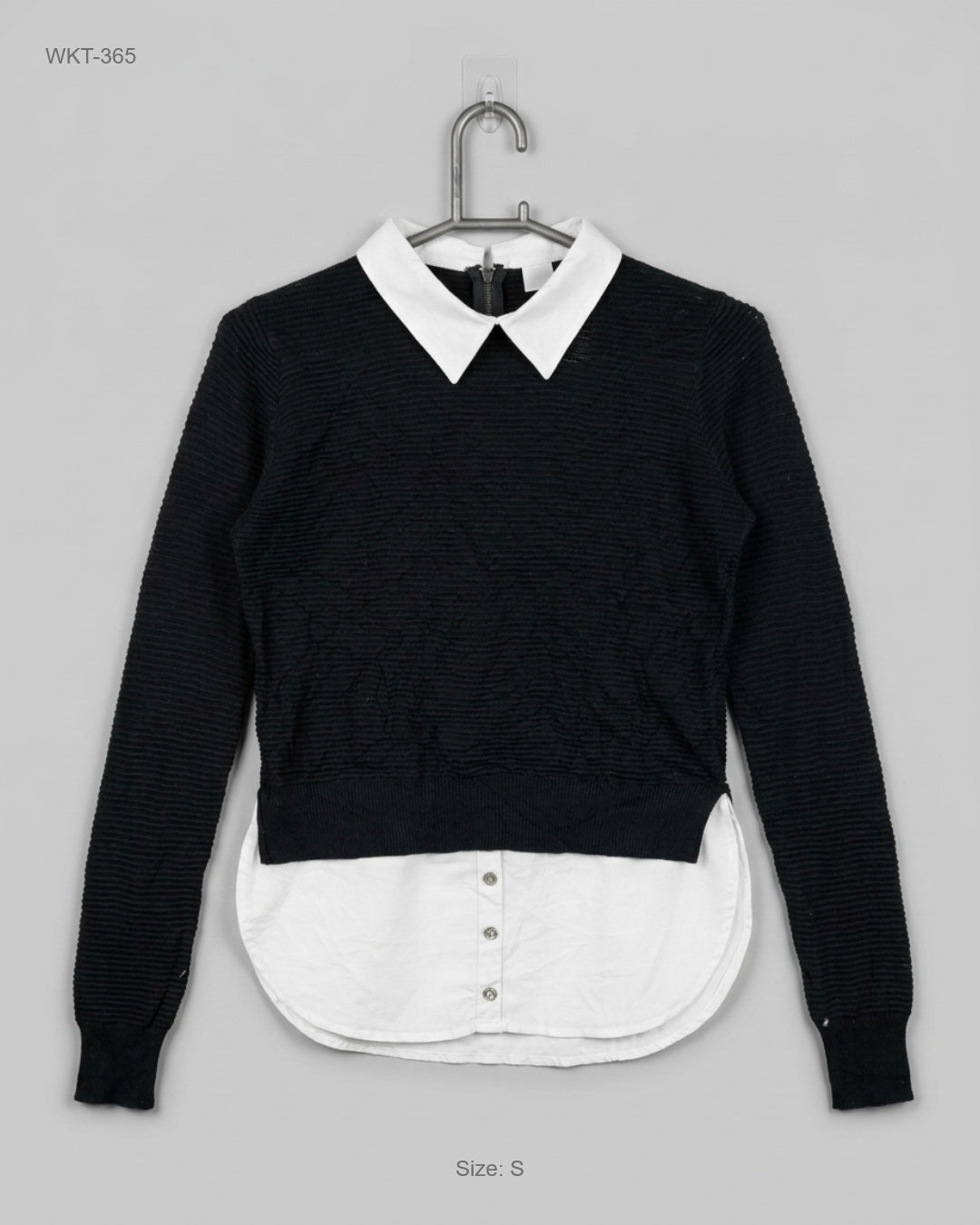 Preloved Premium Winter Knitted Tops by Primark, Black Polyester for - OTS Thrift Shop Islamabad Pakistan