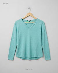 CAROLL (WKT-366) Lightweight Knit V-Neck Top