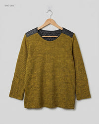 CUT LABEL (WKT-368) Textured Knit Sweater