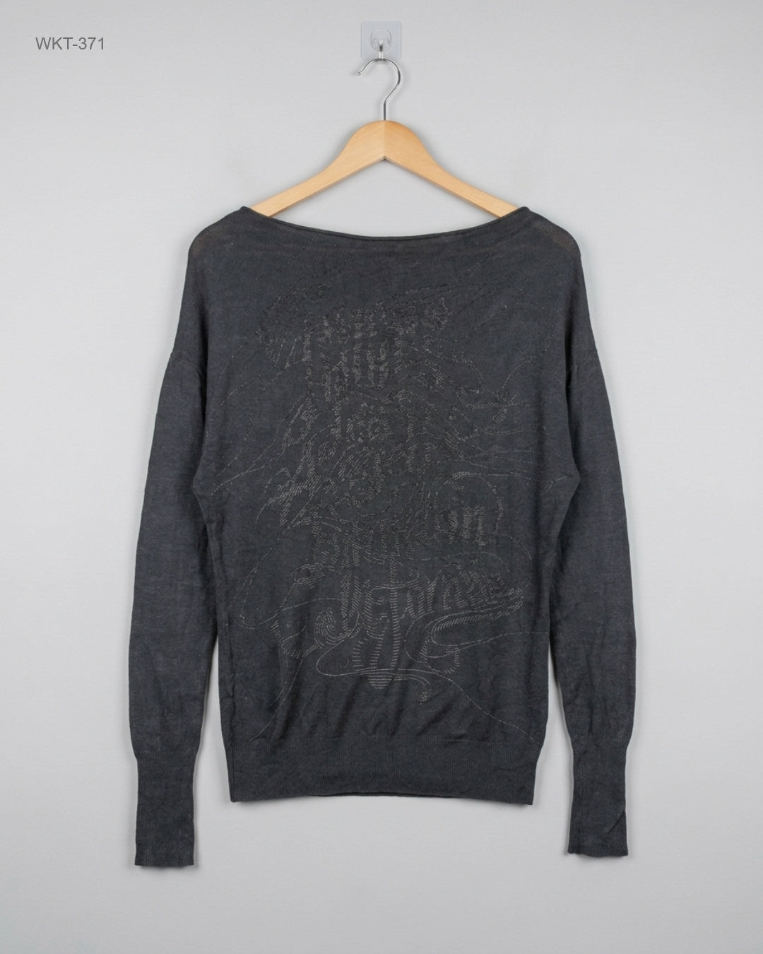 Secondhand Branded Winter Knitted Tops by CUT LABEL, Black Polyester fabric, Premium condition, for - Online Thrift Shop Lahore Pakistan
