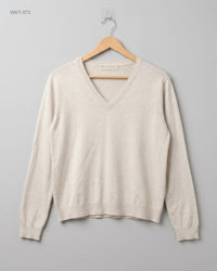 CUT LABEL (WKT-373) V-Neck Knit Sweater