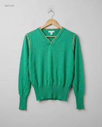 CUT LABEL (WKT-375) V-Neck Lightweight Sweater