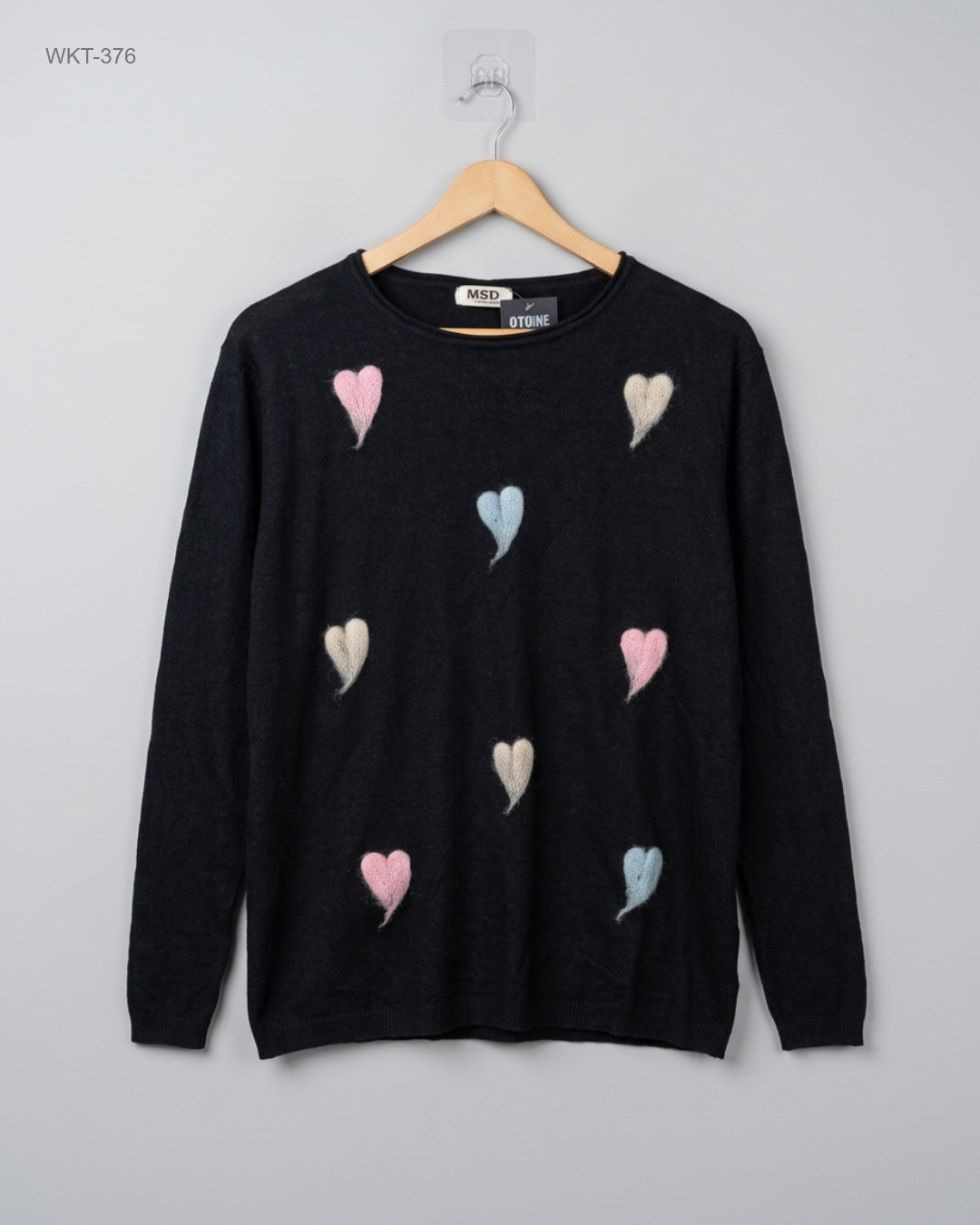 Shop Premium Winter Knitted Tops by MSD | Preloved Branded Clothes | Black Polyester | | OTS Thrift Store Lahore Pakistan