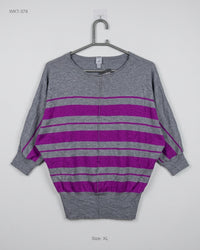 JCP (WKT-378) Batwing Stripe Sweater