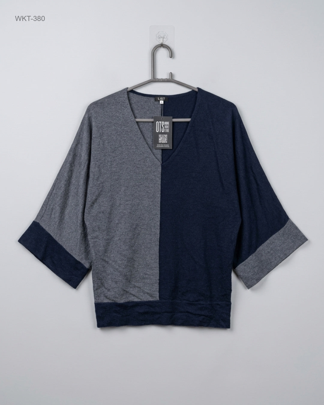 UK Imported secondhand Winter Knitted Tops - LIST brand, Gray Polyester, Premium condition, for - Online Thrift Store Islamabad Pakistan