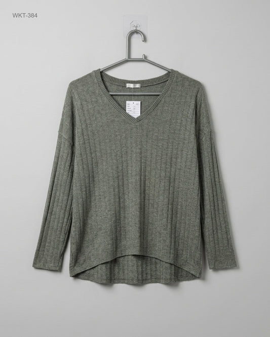 UK Imported secondhand Winter Knitted Tops - CUT LABEL brand, Olive Polyester, Premium condition, for - Online Thrift Store Peshawar Pakistan