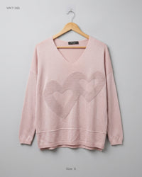 Finery (WKT-386) V-Neck Shimmer Sweater